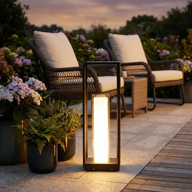 Outdoor Path Lantern Solar or Hardwired LED – 3 Sizes Black | Qonforta