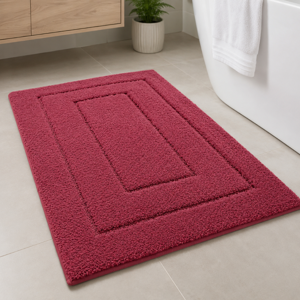 CloudStep Microfiber Bath Mat | Non-Slip TPR Backing | Qonforta