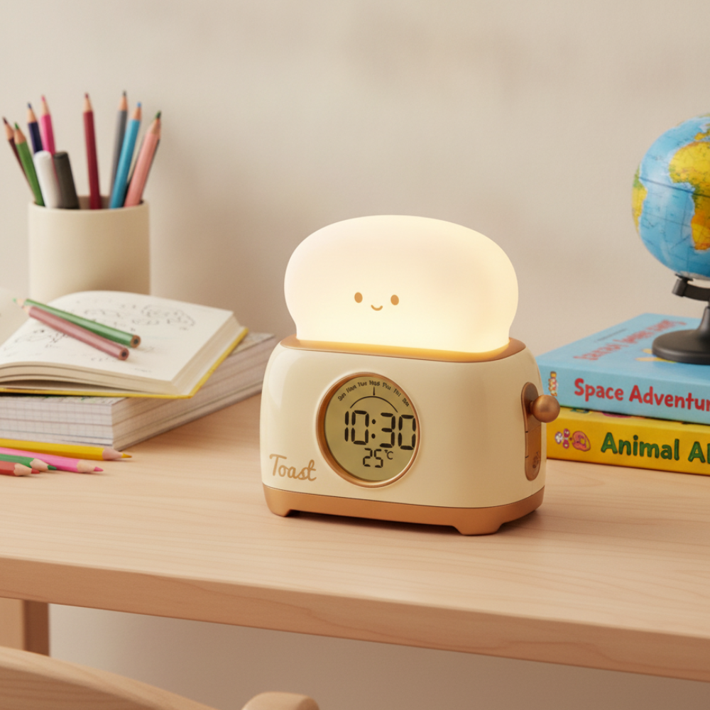 Kids Digital Alarm Clock | Night Light | Qonforta