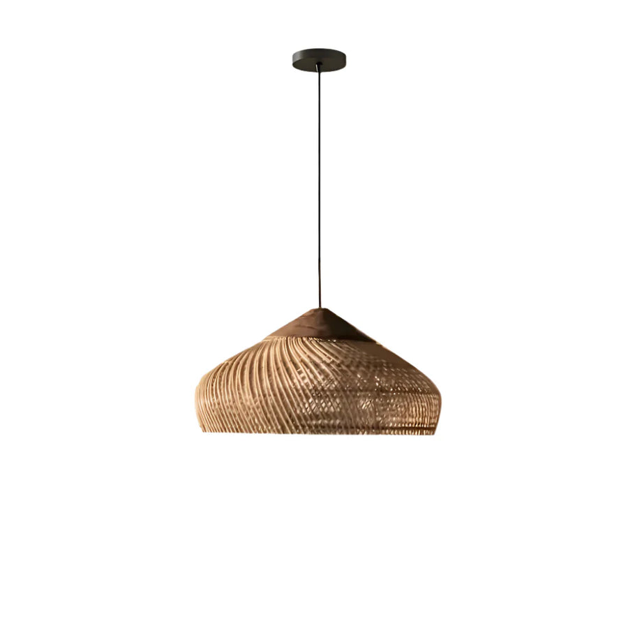 Handwoven Rattan Pendant Light | 3 Sizes 3 Colors | Qonforta, Light Brown