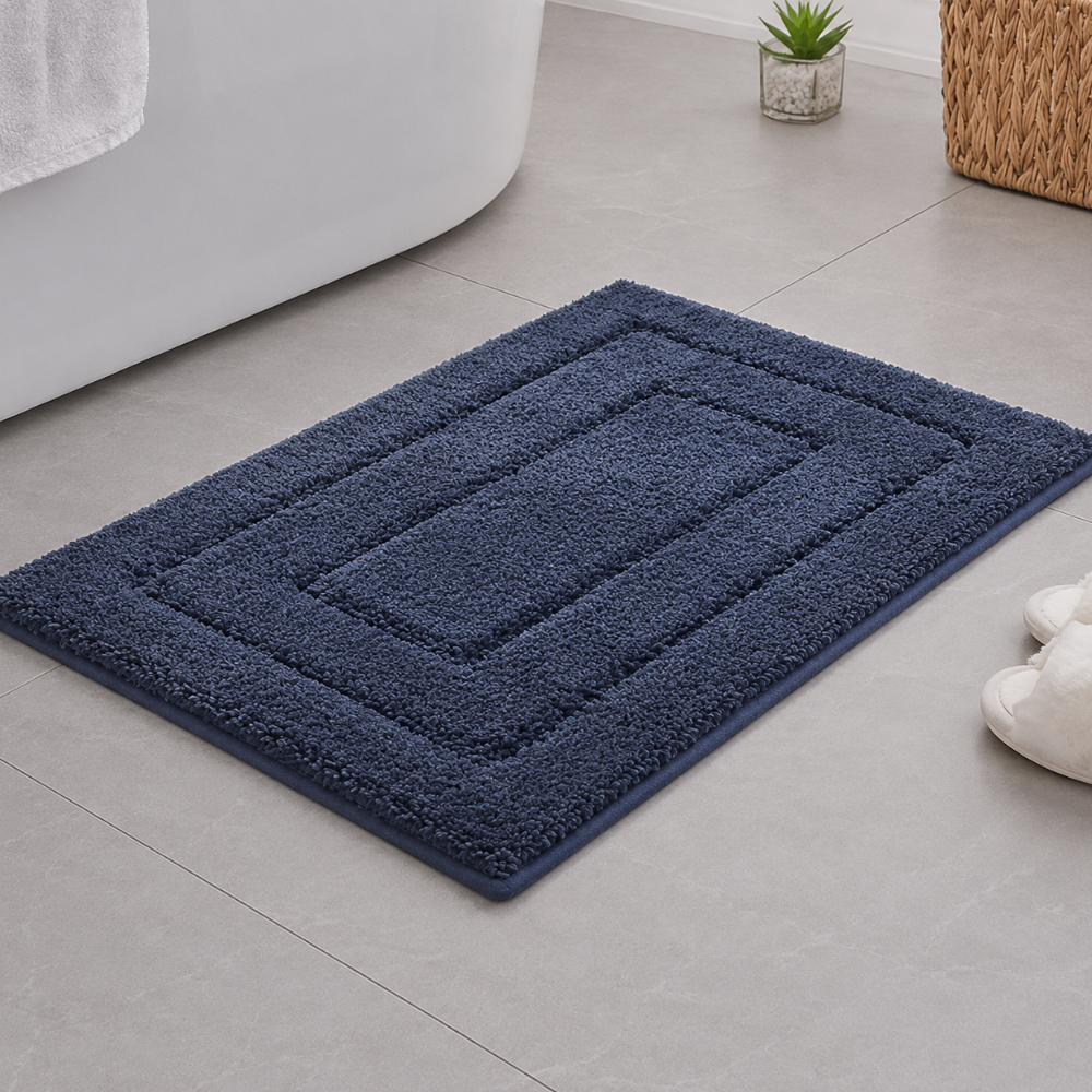 CloudStep Microfiber Bath Mat | Non-Slip TPR Backing | Qonforta