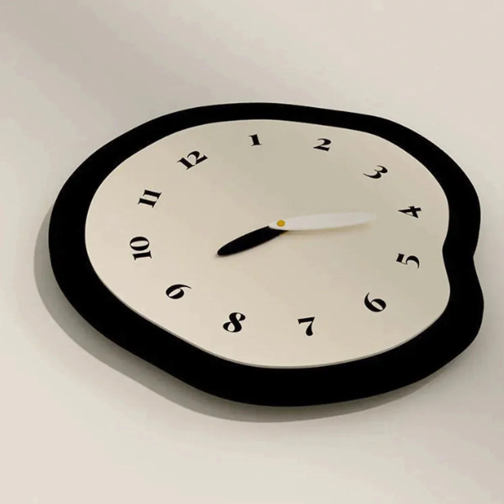 Warped Wall Clock | Silent Quartz Movement | Qonforta