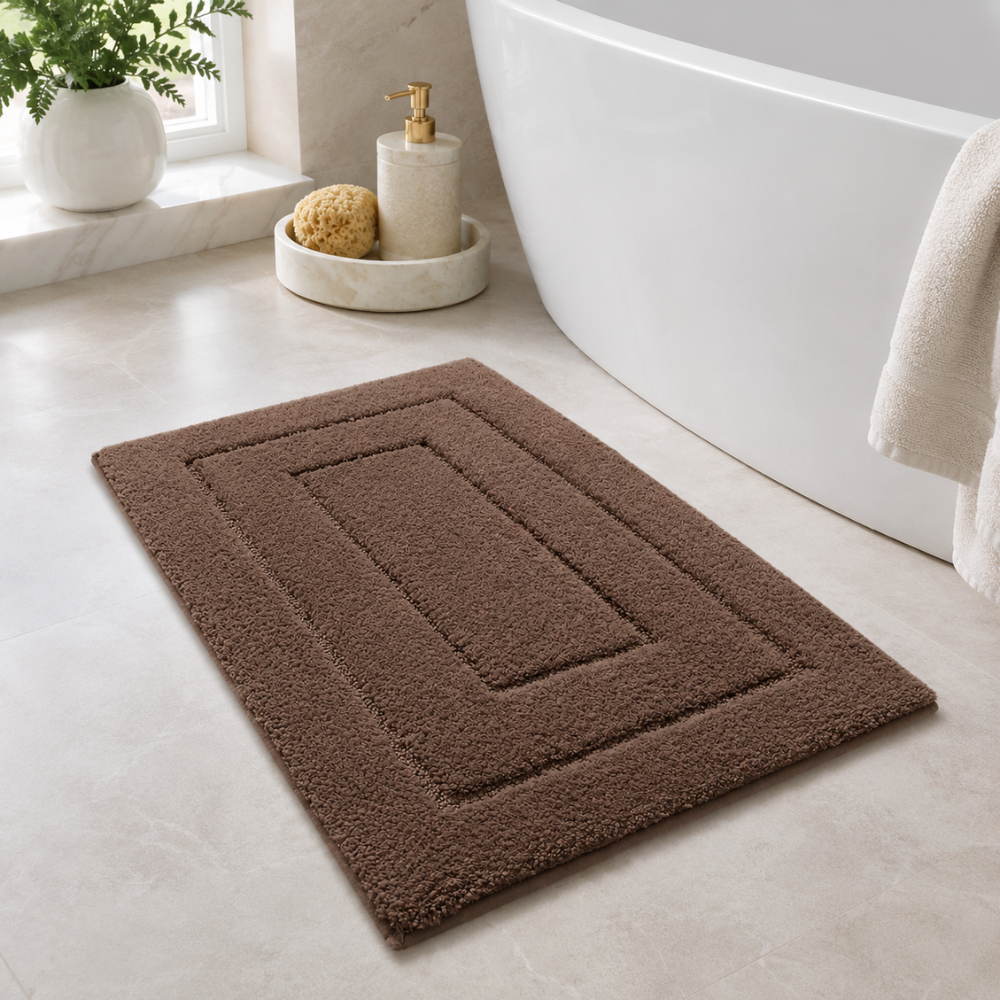 CloudStep Microfiber Bath Mat | Non-Slip TPR Backing | Qonforta