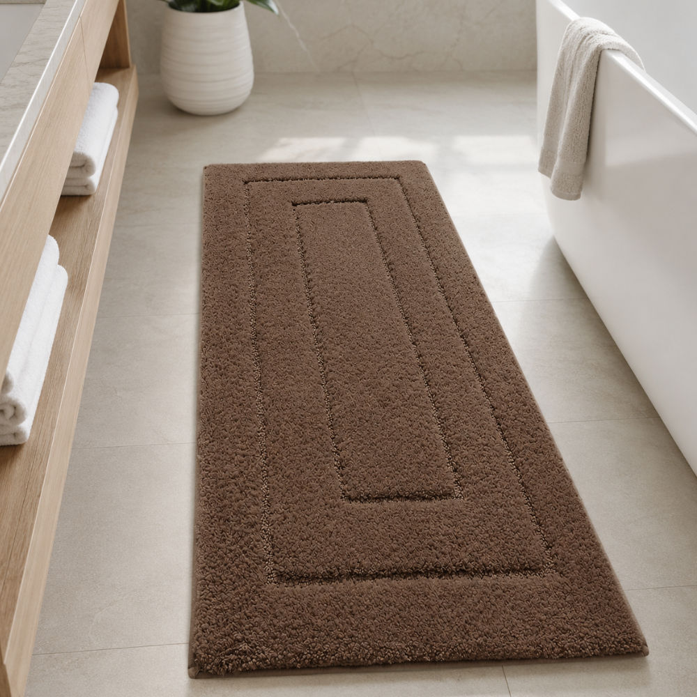 CloudStep Microfiber Bath Mat | Non-Slip TPR Backing | Qonforta