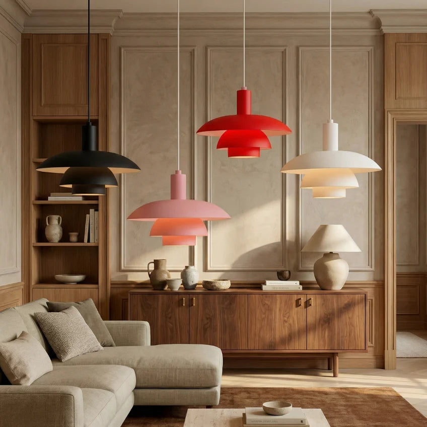 Danish Pendant Light Dimmable | 4 Colors & 2 Sizes | Qonforta