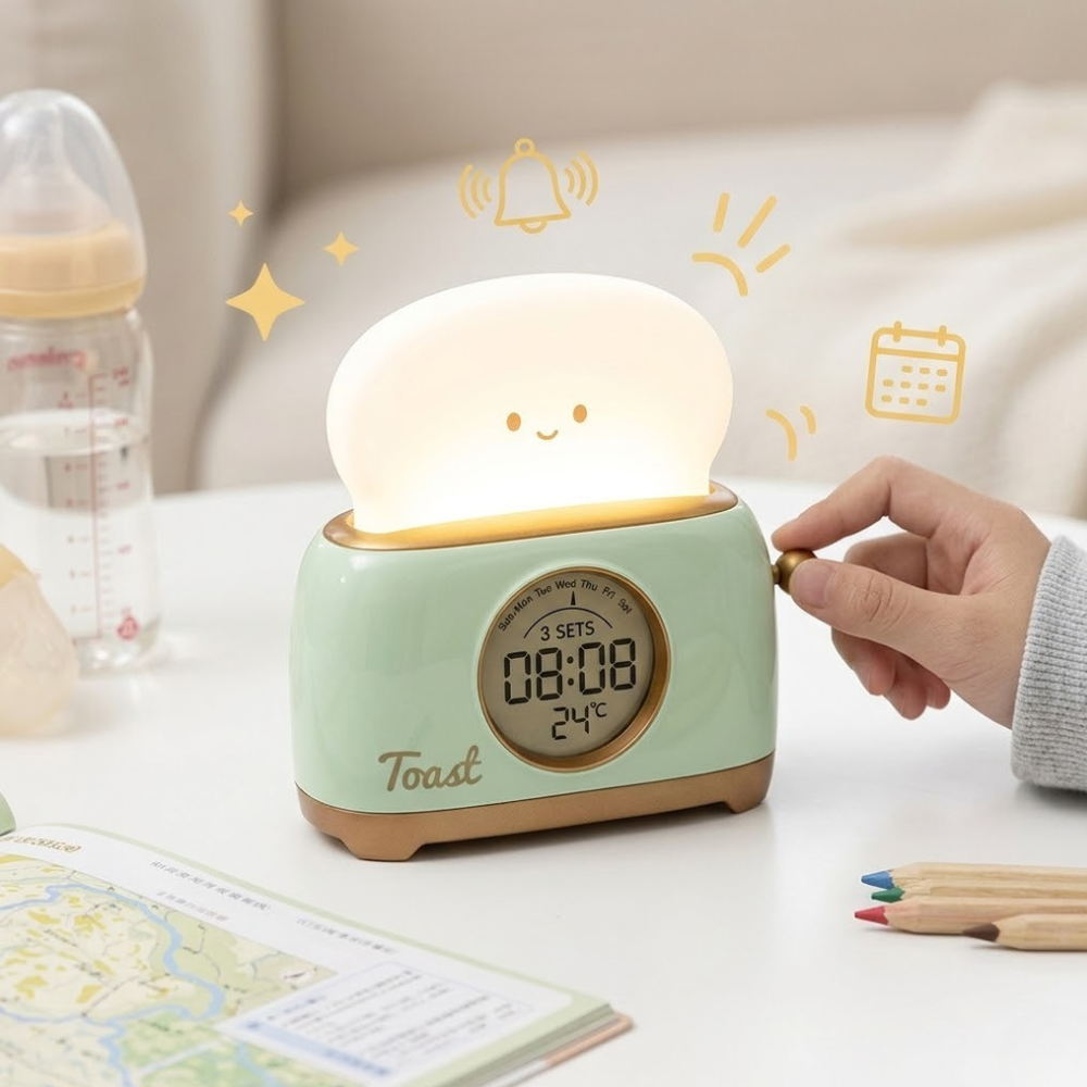 Kids Digital Alarm Clock | Night Light | Qonforta