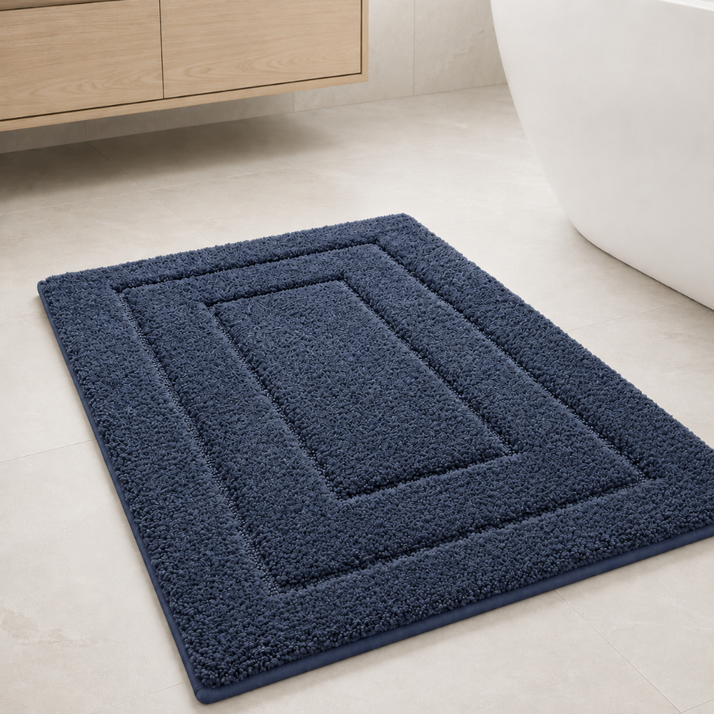 CloudStep Microfiber Bath Mat | Non-Slip TPR Backing | Qonforta