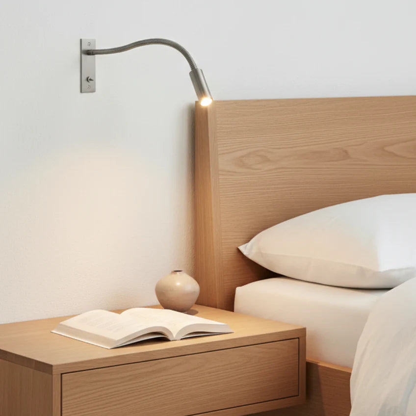 Adjustable Gooseneck Reading Wall Light | 3 Finishes | Qonforta