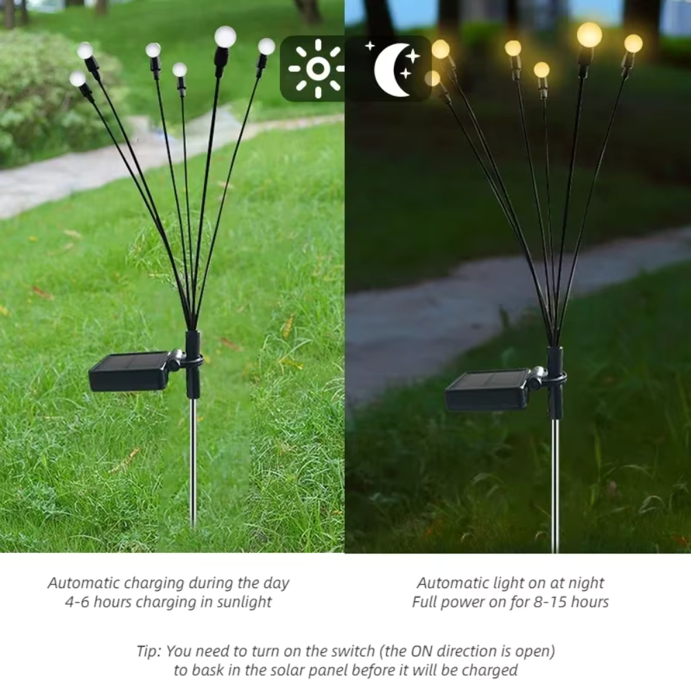 Solar Firefly Garden Lights | Waterproof LED | Qonforta