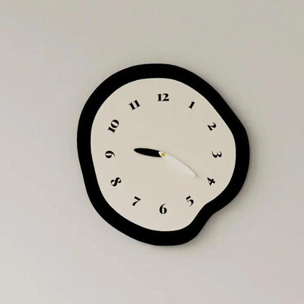Warped Wall Clock | Silent Quartz Movement | Qonforta