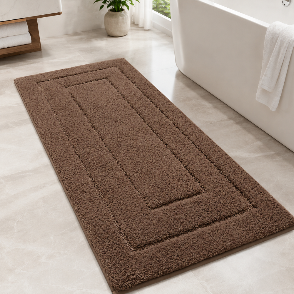 CloudStep Microfiber Bath Mat | Non-Slip TPR Backing | Qonforta