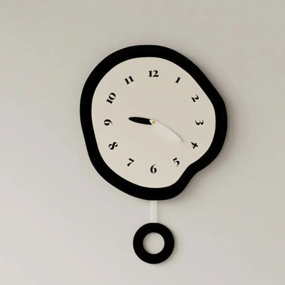 Warped Wall Clock | Silent Quartz Movement | Qonforta