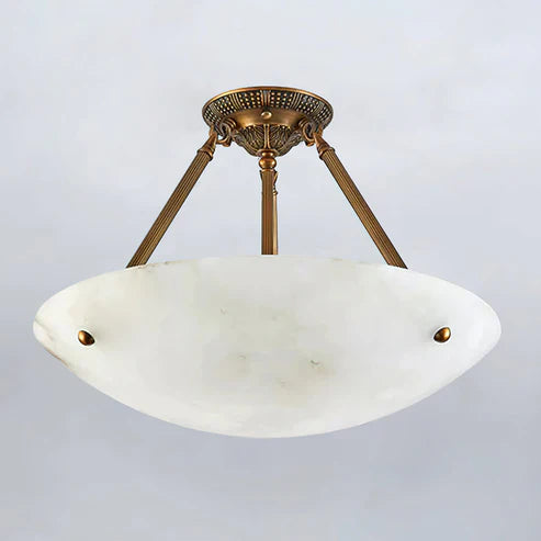Alabaster Bowl Ceiling Light Semi-Flush – 3 Sizes | Qonforta