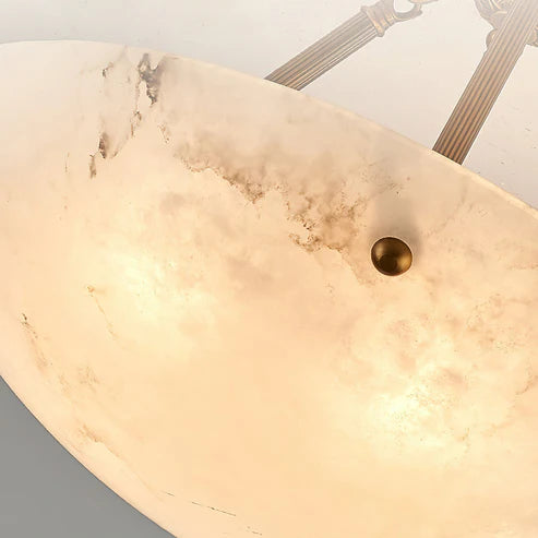 Alabaster Bowl Ceiling Light Semi-Flush – 3 Sizes | Qonforta
