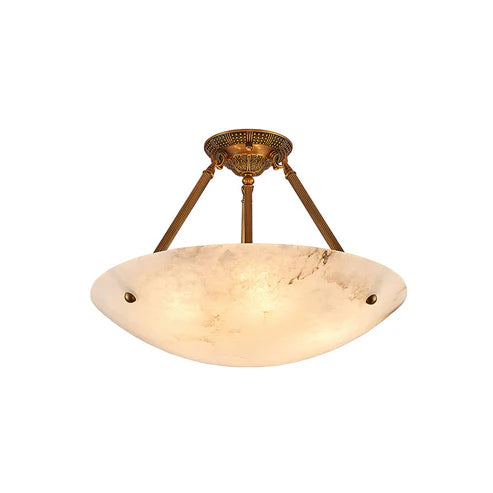 Alabaster Bowl Ceiling Light Semi-Flush – 3 Sizes | Qonforta