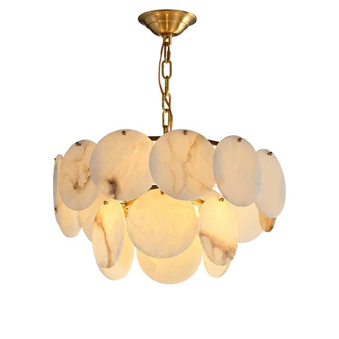 Alabaster Tiered Chandelier Multi-Layer – 6 Sizes | Qonforta