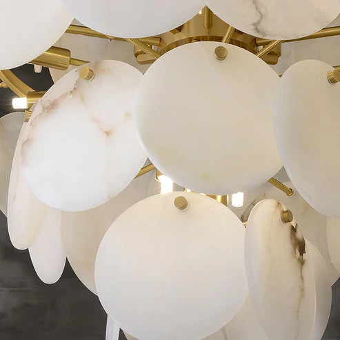 Alabaster Tiered Chandelier Multi-Layer – 6 Sizes | Qonforta