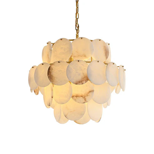 Alabaster Tiered Chandelier Multi-Layer – 6 Sizes | Qonforta