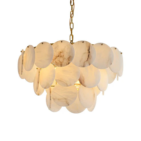Alabaster Tiered Chandelier Multi-Layer – 6 Sizes | Qonforta