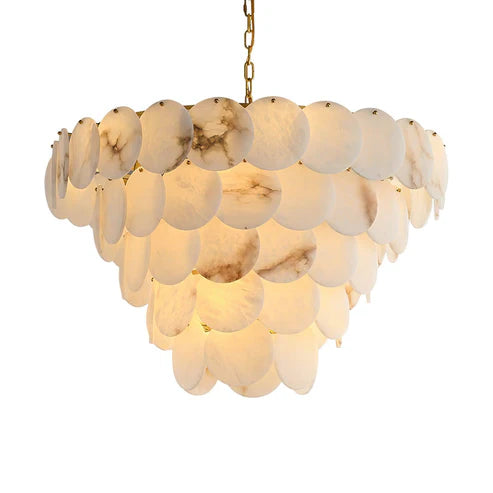 Alabaster Tiered Chandelier Multi-Layer – 6 Sizes | Qonforta