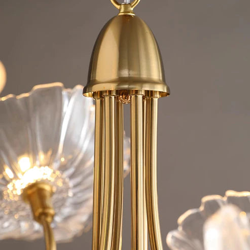 Floral Glass Chandelier Gold Frame | 2 Colors | Qonforta