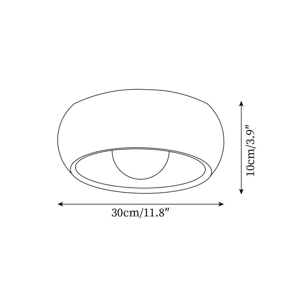 Wood Grain Flush Mount Ceiling Light Round – 2 Colors | Qonforta