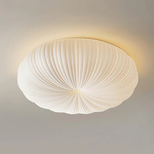 Dimmable Ribbed Sunburst LED Flush Mount Light | 2 Sizes | Qonforta