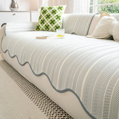 Aurivelle Herringbone Sofa Cover in 7 Sizes | Qonforta