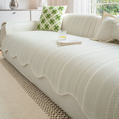 Aurivelle Herringbone Sofa Cover in 7 Sizes | Qonforta
