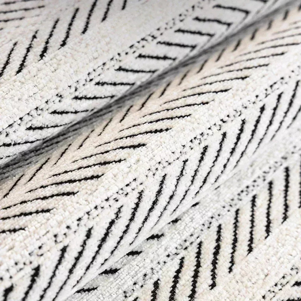 Aurivelle herringbone sofa cover with scalloped edge, additional view 3