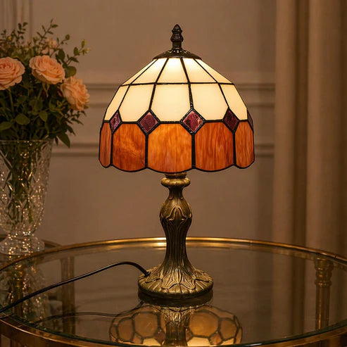 Stained Glass Table Lamp Tiffany Style – 4 Colors | Qonforta
