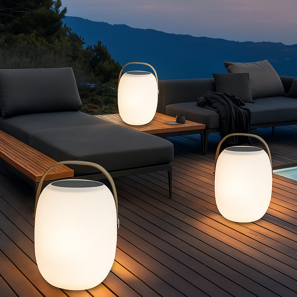 Solar Patio Lantern Portable LED Outdoor Light | Qonforta