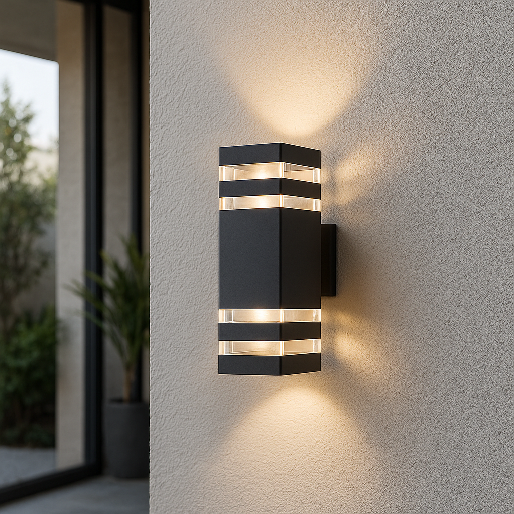 Modern Outdoor Wall Sconce Up-Down LED Light | Qonforta