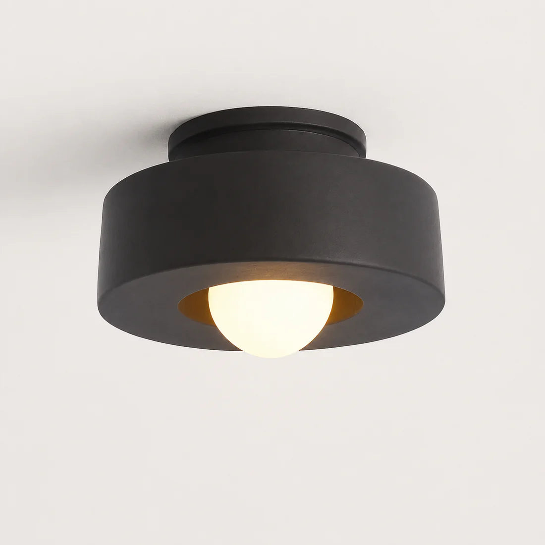 Drum Flush Mount Ceiling Light Globe | 3 Colors | Qonforta
