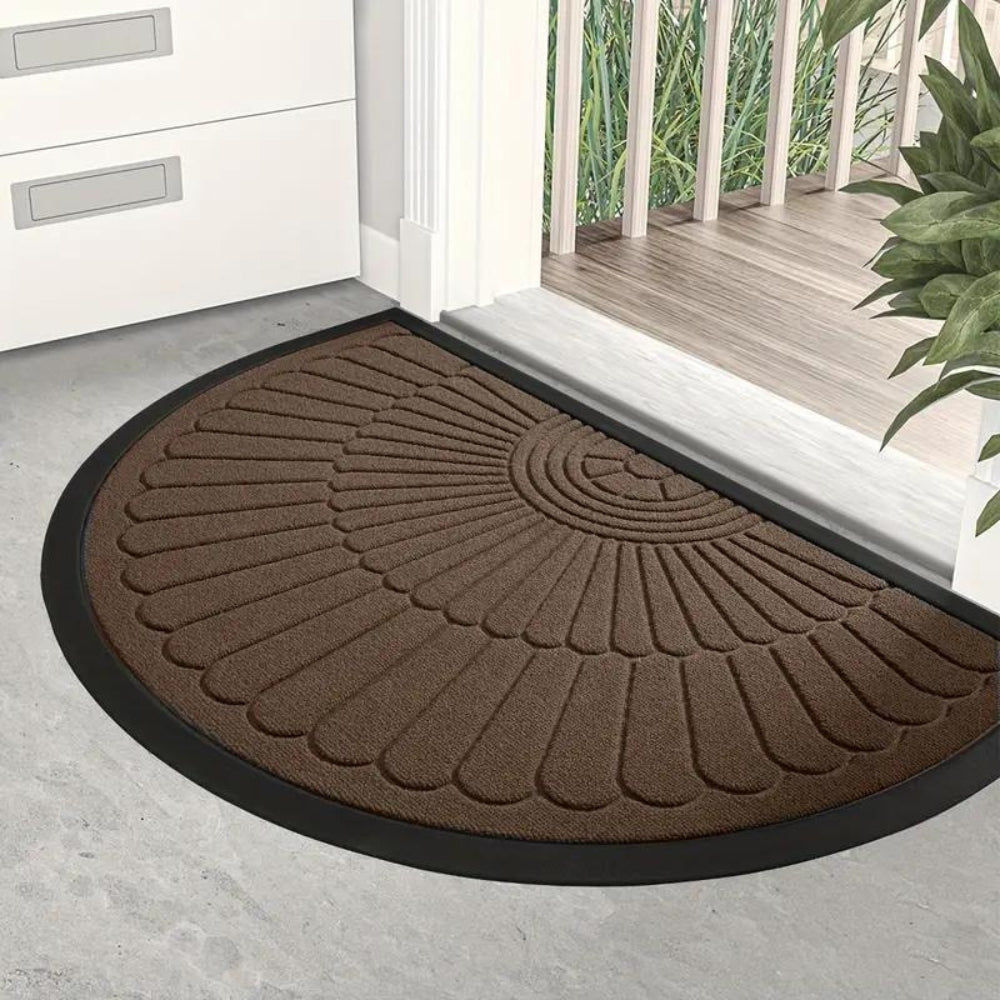Curved Thread Doormat | Non-Slip Backing | Qonforta