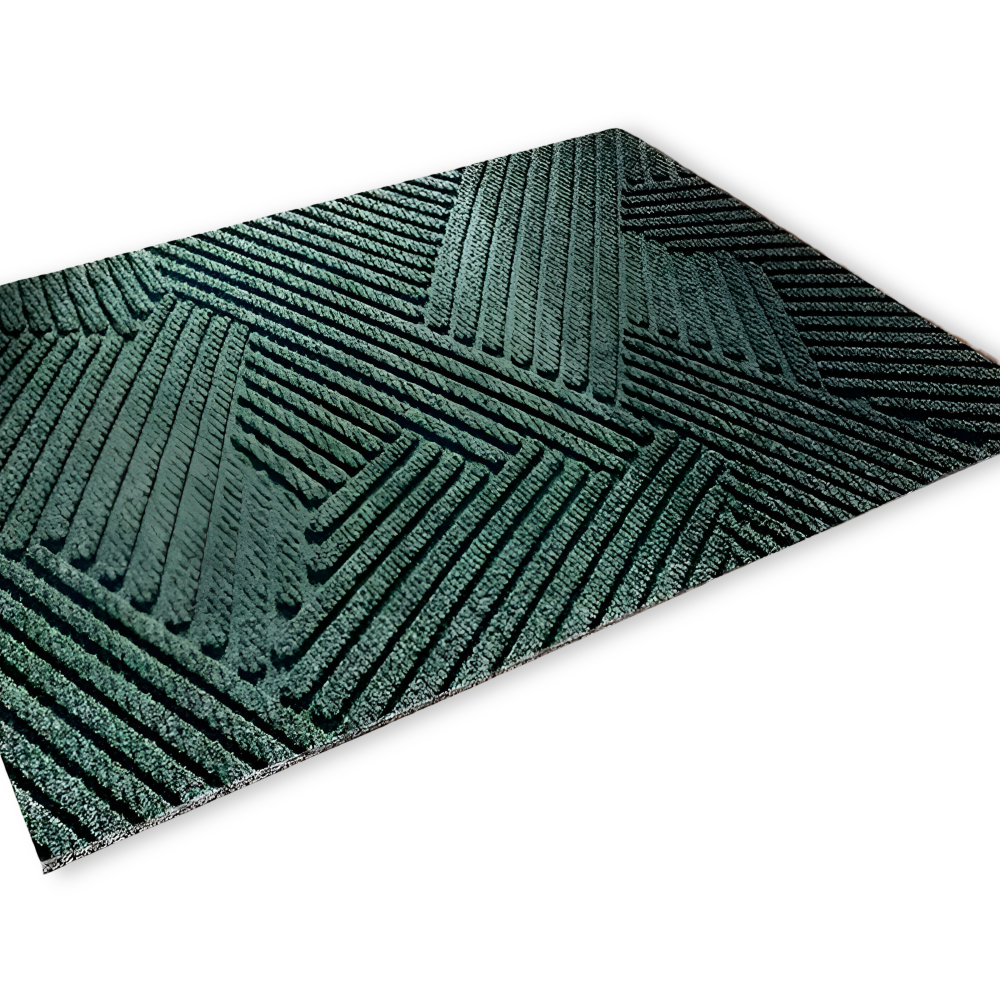 Linear PVC Doormat | Non-Slip Geometric Design | Qonforta