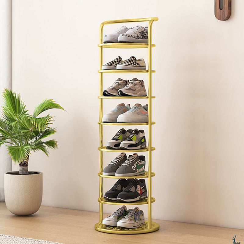 Rotating Shoe Rack Steel | Round 360 Turntable Shoe Tower | Qonforta