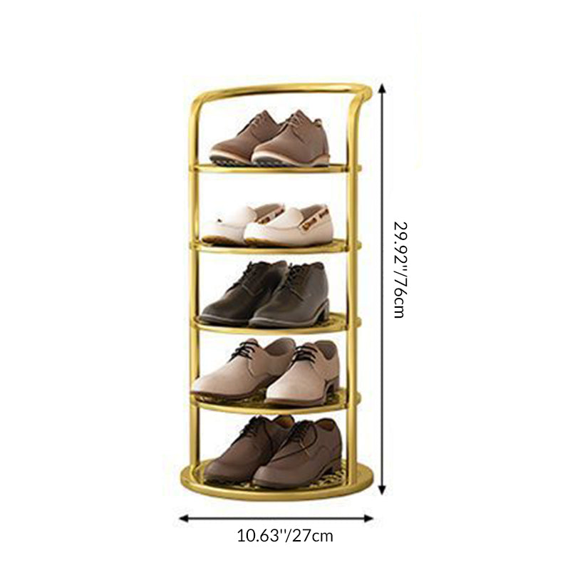 Rotating Shoe Rack Steel | Round 360 Turntable Shoe Tower | Qonforta