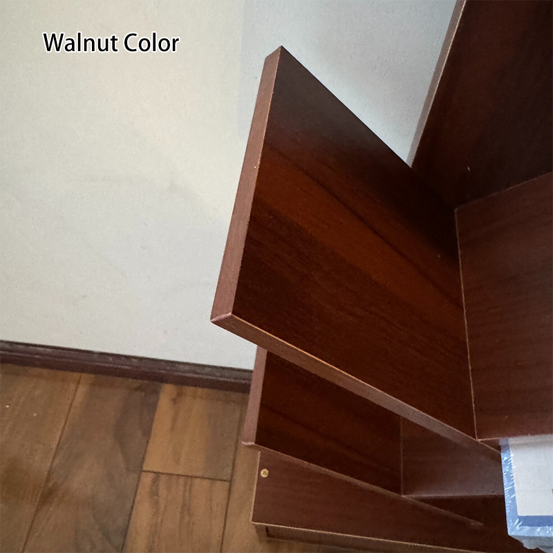 Wood Tree Bookshelf | Freestanding Book Tower with Drawer | Qonforta
