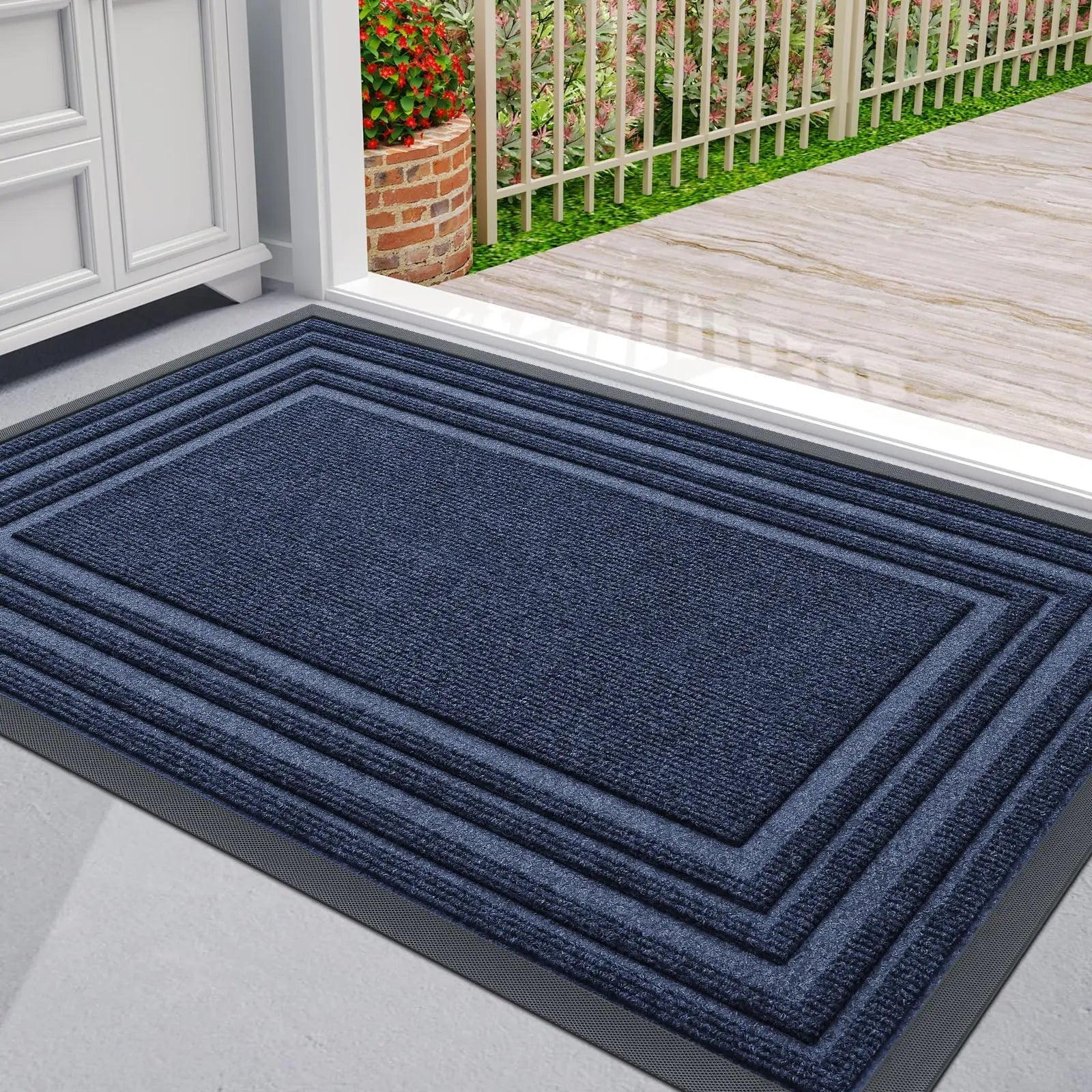 Heavy-Duty Rubber Doormat | Non-Slip All-Weather | Qonforta