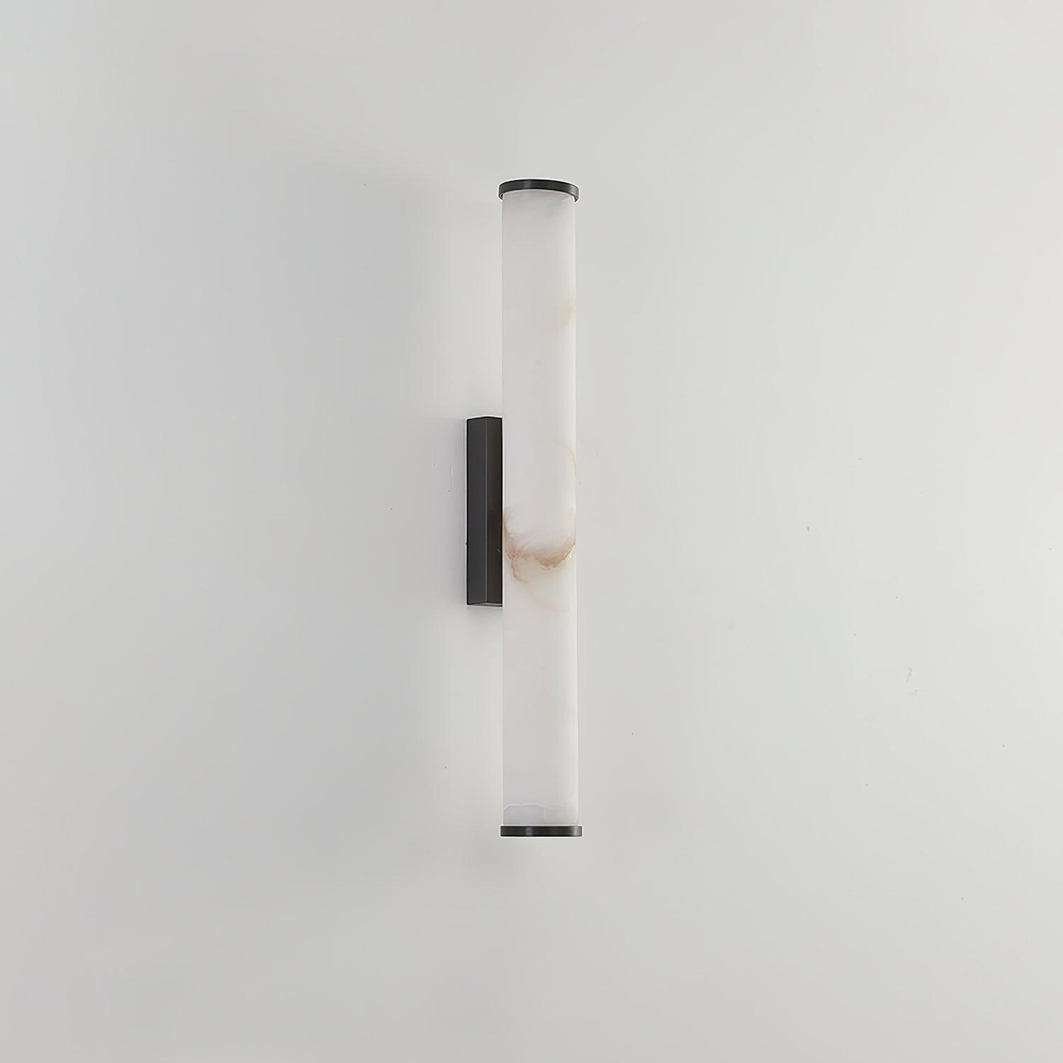 Alabaster Wall Sconce | LED Column Light in Black or Gold | Qonforta