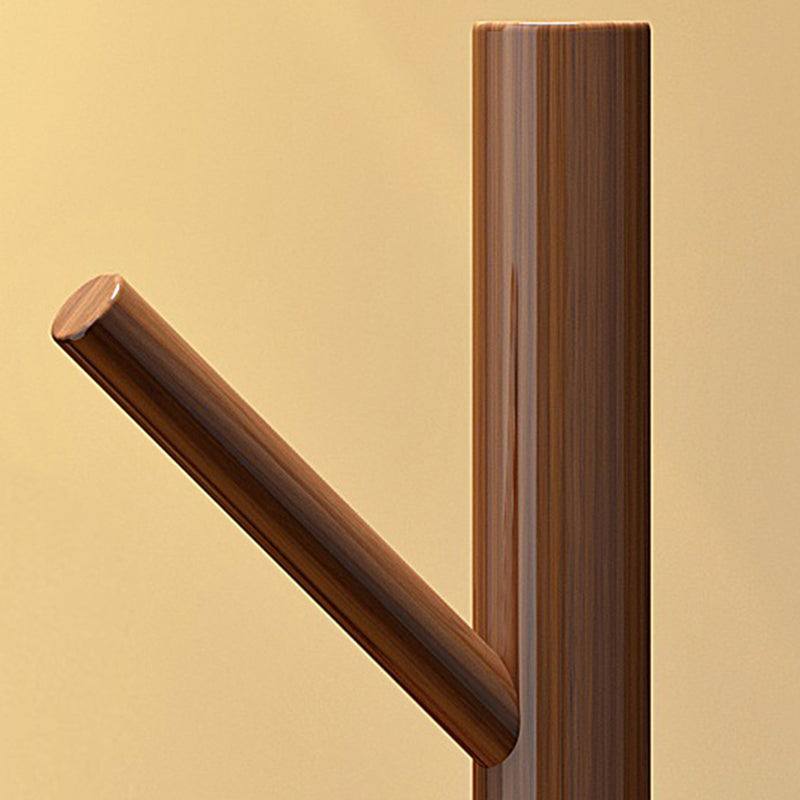 Wood Coat Rack Tree | Freestanding Hall Tree Stand | Qonforta
