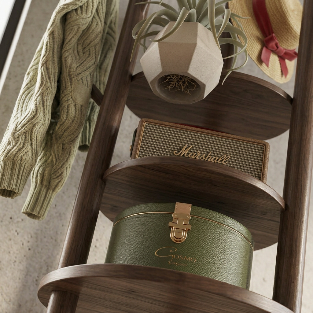 Wood Coat Rack Tree | Freestanding Hall Tree Stand | Qonforta