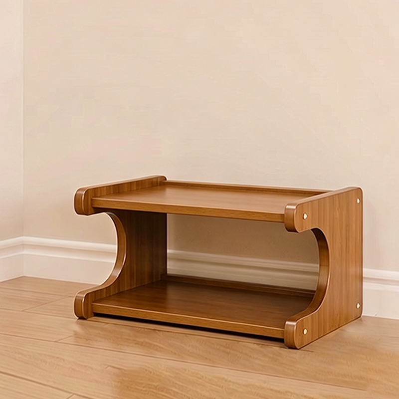 Wood Shoe Rack | Open Front Entryway Storage Tower | Qonforta