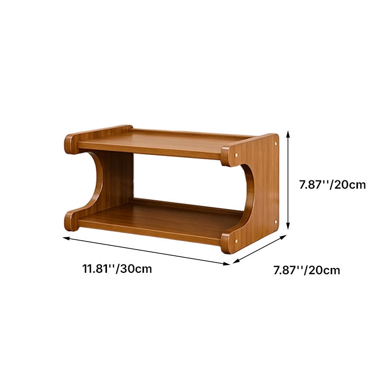Wood Shoe Rack | Open Front Entryway Storage Tower | Qonforta