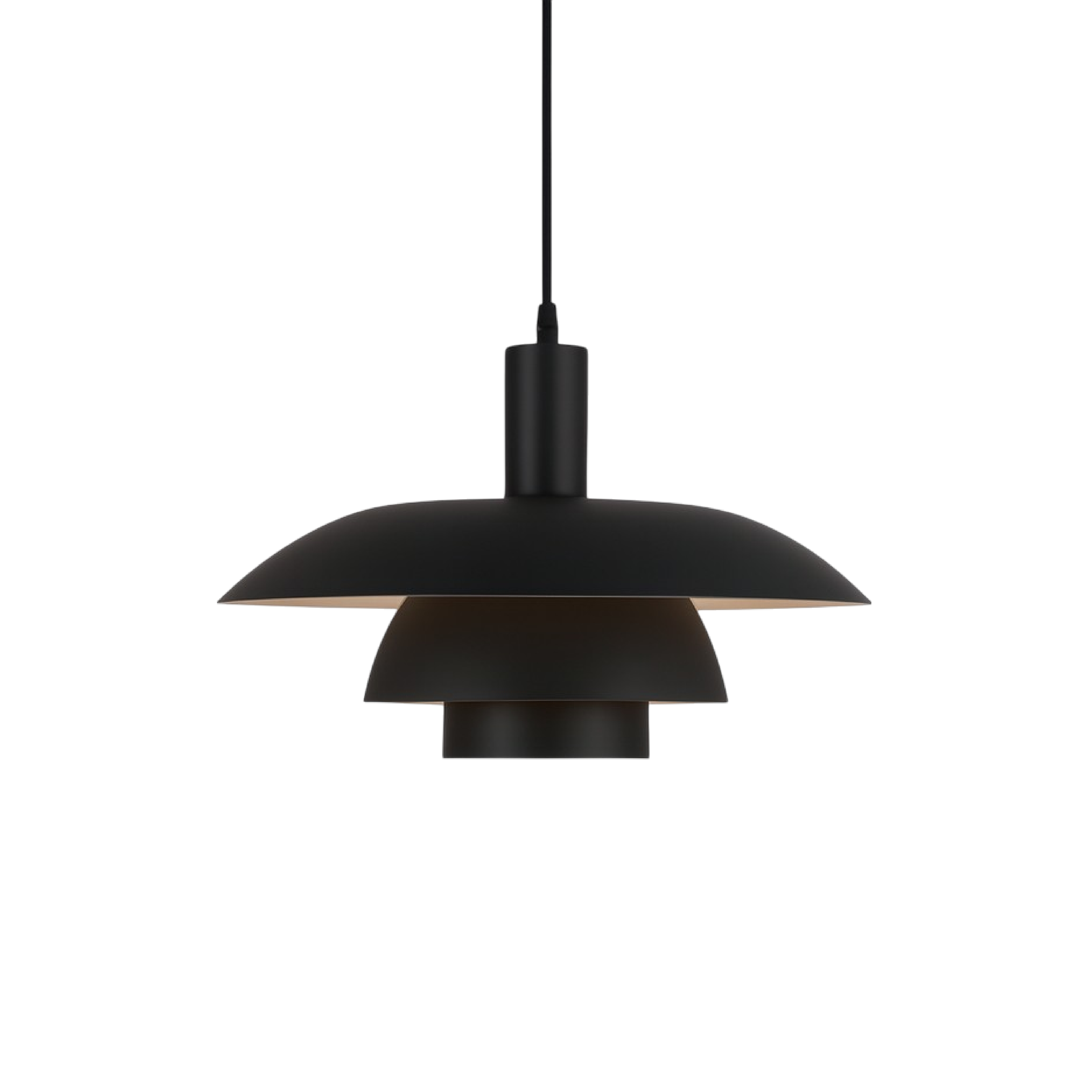 Scandinavian Cone Pendant Light | Tiered Mid-Century Shade | Qonforta