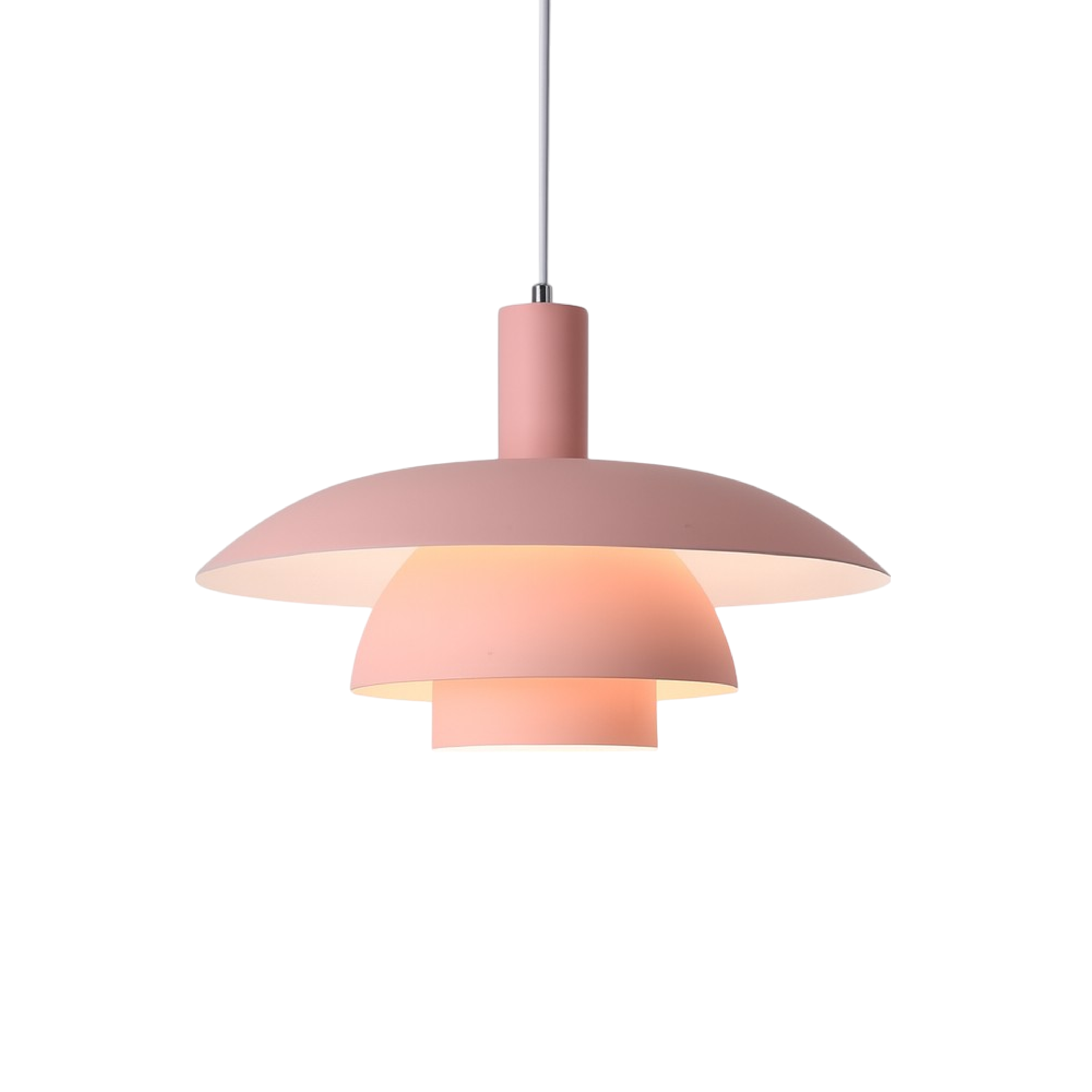 Scandinavian Cone Pendant Light | Tiered Mid-Century Shade | Qonforta