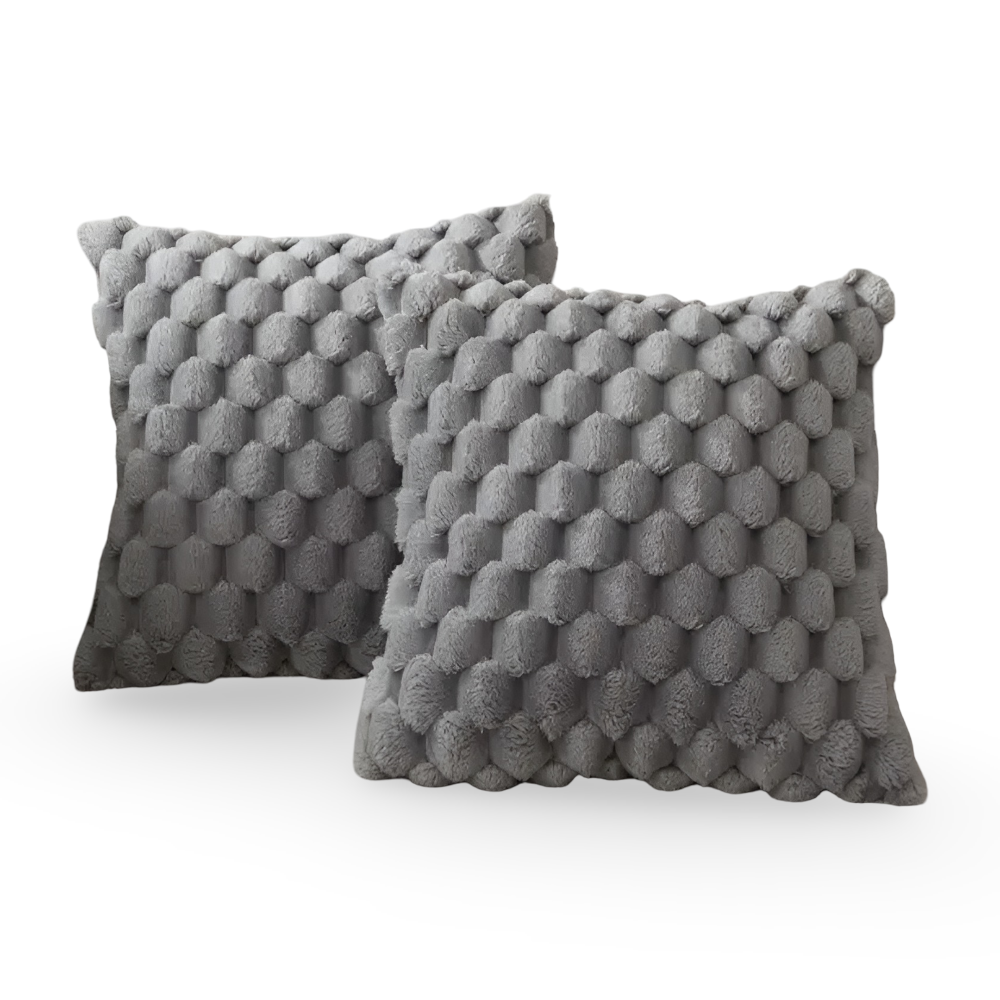 3D Bubble Cushion Cover | Textured Plush Throw Pillow Cover | Qonforta