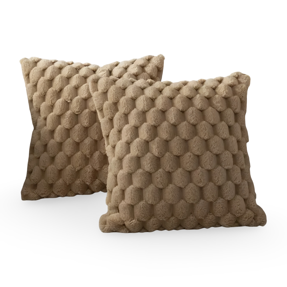 3D Bubble Cushion Cover | Textured Plush Throw Pillow Cover | Qonforta
