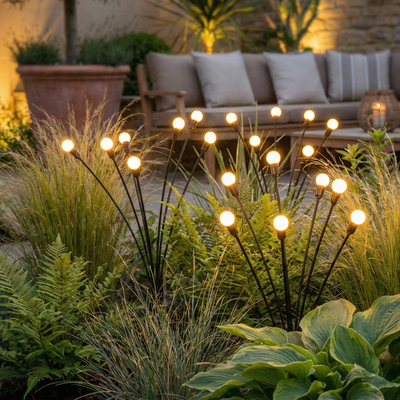 Solar Firefly Garden Lights for Outdoor Yard and Patio, 6, 8 or 10 Lights